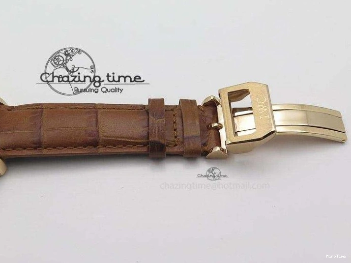 MIROTIME 0520 Youthful Pilot Chrono RG 3878 Gray Dial on Light Brown Leather Strap A 7394